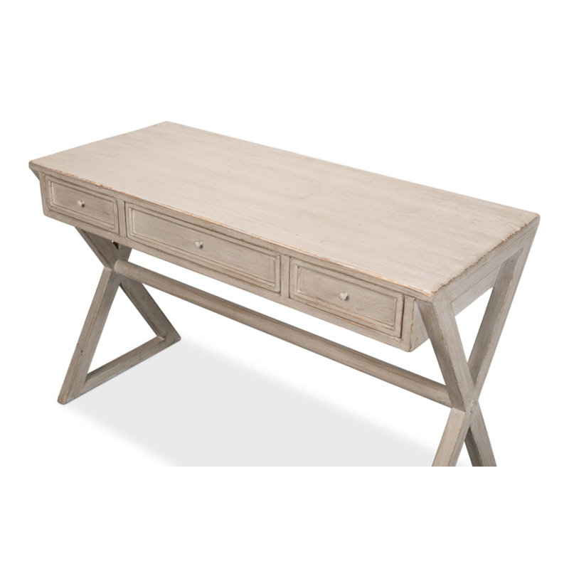 Kitchen Solid Wood Writing Desk, Stone Gray
