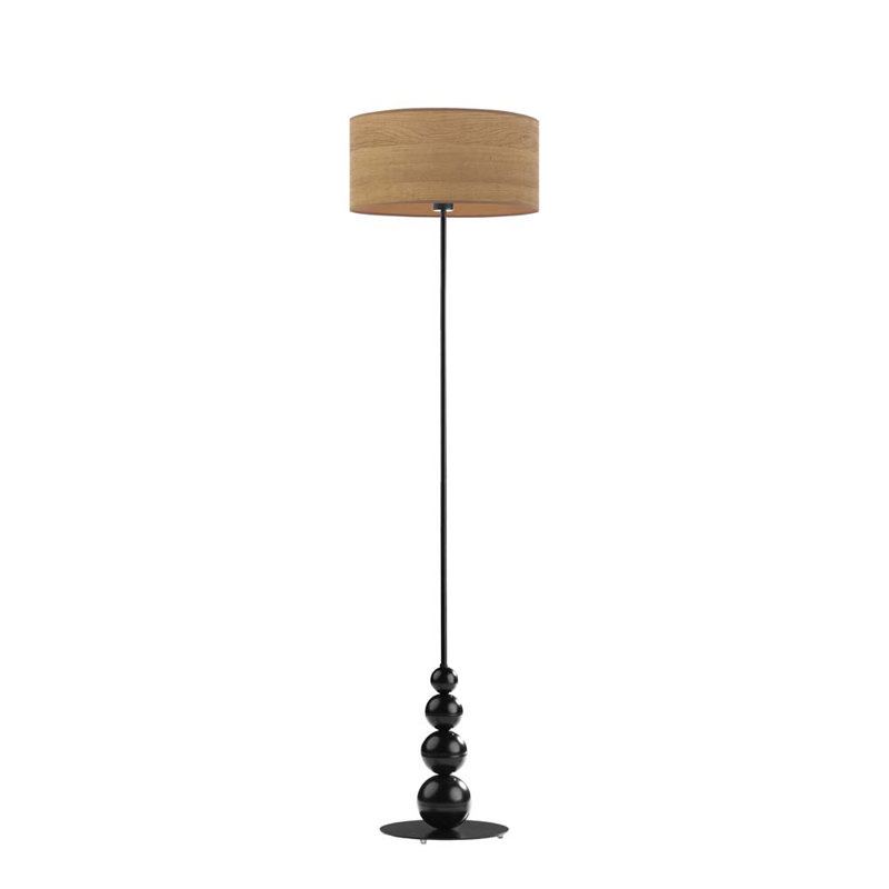 Fain 166cm Traditional Floor Lamp, Black