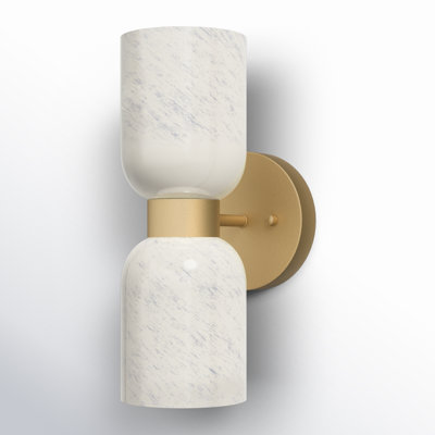 Eugenie 2-Light Steel Dimmable Armed Sconce