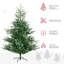 Arbre de Noël artificiel de 6 pi avec 795 branches, ouverture automatique, base en acier, forme large, branches faciles à façonner