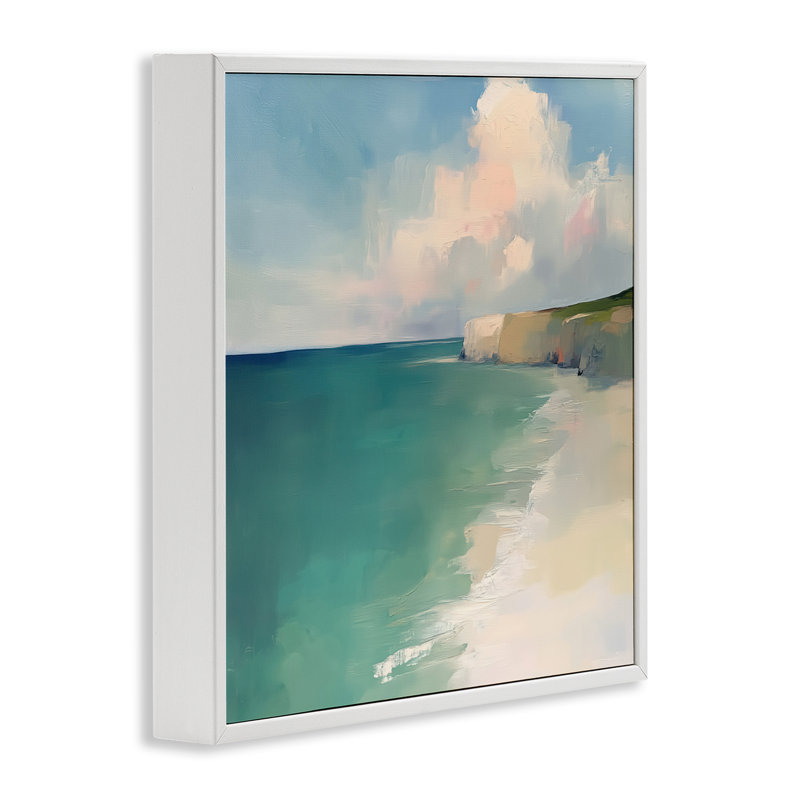 Giclée encadrée «Turquoise Horizons Expression», conception par Annabelle Hall, H 12 po x l 12 po