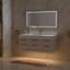 Ensemble de meuble-lavabo mural simple 48 po avec plateau en pierre reconstituée et lumière 48 po (pré-assemblé)-888007608