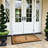 Monogram Natural Coir & Rubber Door Mat with Geometric Border — Heavy-Duty, Dirt-Trapping, Non-Slip Outdoor Entry Mat-414025813-414025812