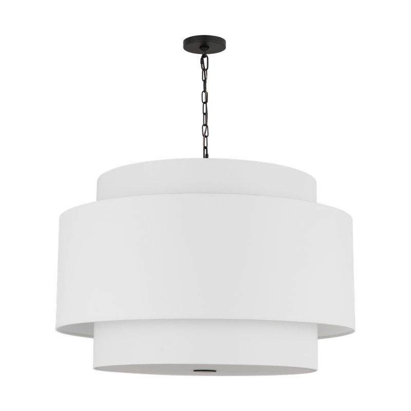 Sawyer Pendant, 27.38" H x 15" W x 15" D, 1, Blonde/Burnished Brass