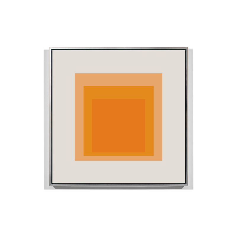 Square Series Print by Yaffa G, 41" W x 41" H, Silver Floater Framed