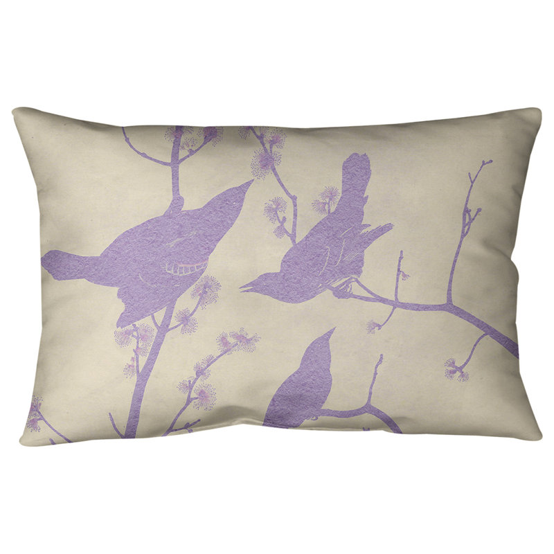 Coussin lombaire à oreilles starling, Jaune / Mauve, Simili suède