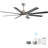 66 Inch Low Profile ABS Ceiling Fan With Dimmable Lights And Smart Remote Control 6 Speed Reversible Noiseless DC Motor For Indoor-520111917-520111915