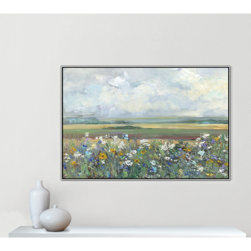 «Far Afield Print» par Sally Swatland, Argent argent, H 41,5 po x l 61,5 po