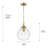 Armijo 1-Light Teardrop Pendant-833391550