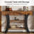 41" Console Table With Storage Shelves And Curved Frame