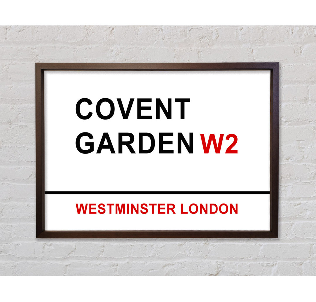 Covent Garden Signs - Einzelne Bilderrahmen Kunstdrucke auf Leinwand