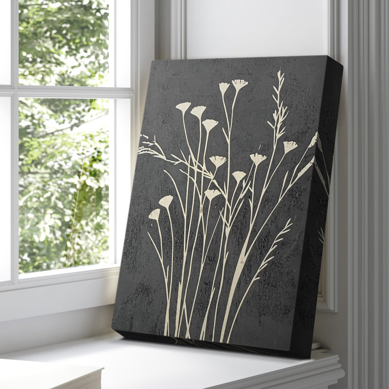 Toile tendue avec châssis floral CV - prêt à être accroché, H 36 po x l 24 po