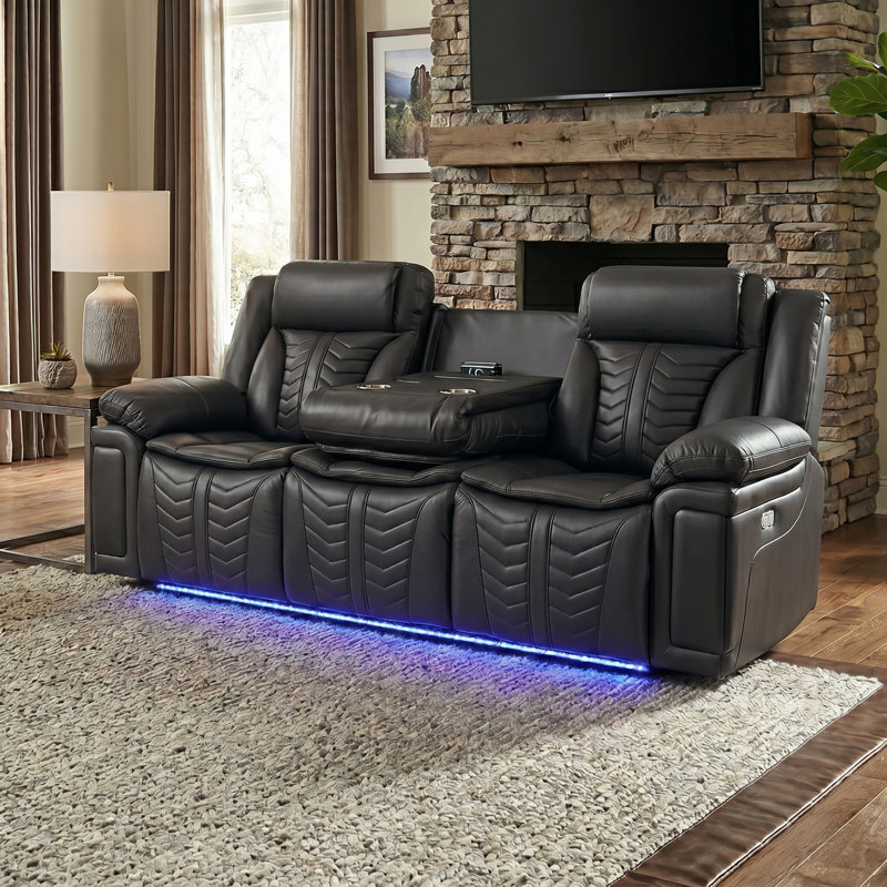 Canapé inclinable électrique Drake Luxury, Dark Brown