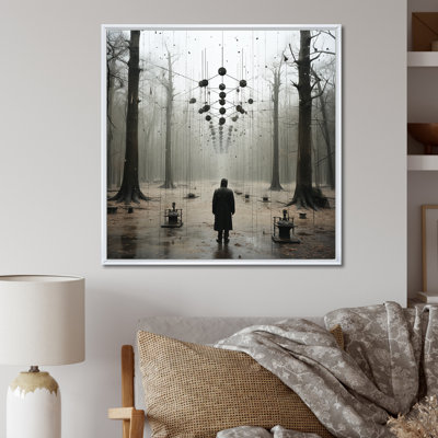 «Dark Forest Mystery - Abstract Landscape», reproduction d'art sur toile