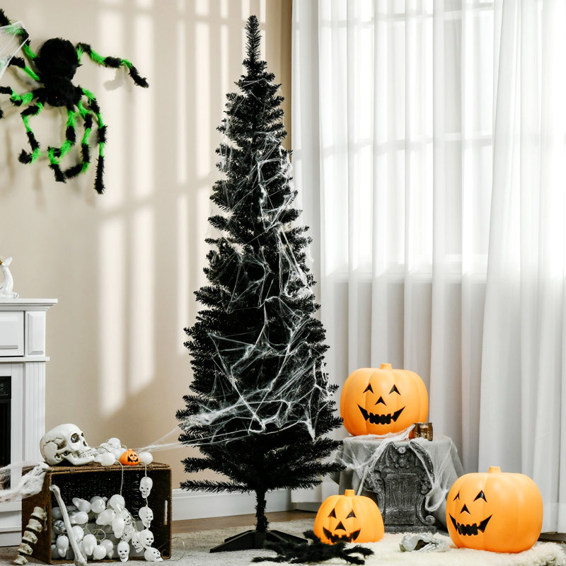 Arbre de Noël artificiel élancé avec 294 branches et support en plastique, 5.9'