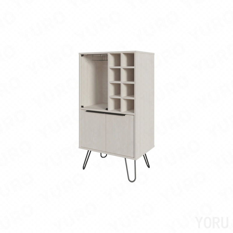 Armoire de bar, étagère en verre, rangement pour bouteilles de vin - standard