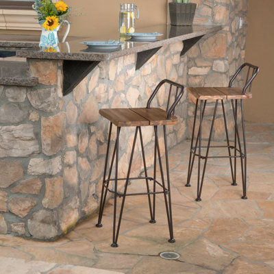 Tabouret en bois et métal DENALI INDUSTIAL