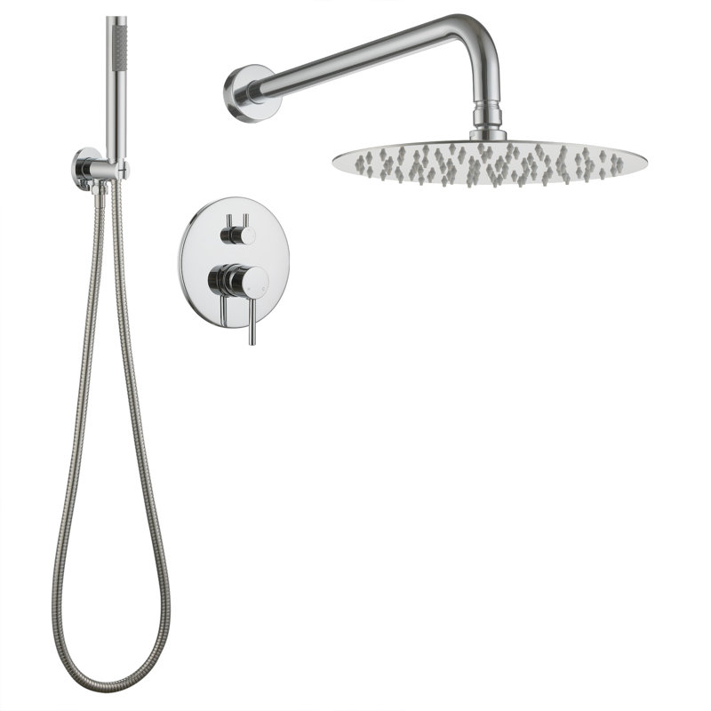 Calder Complete Shower System with Rough in-Valve, Chrome