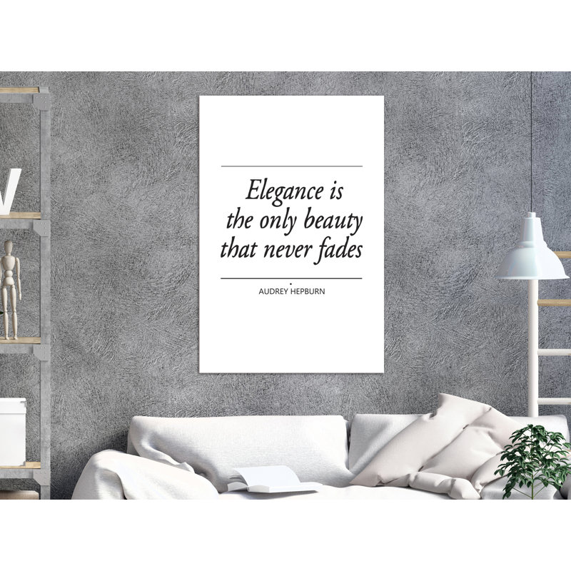 Hepburn Quote - Wrapped Canvas Print, 60cm H x 40cm W