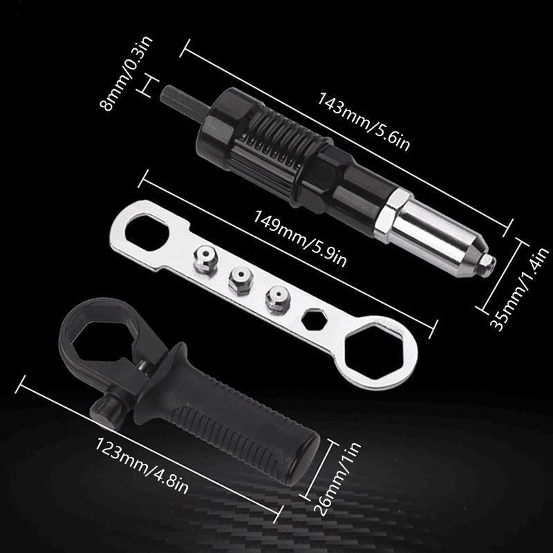 the Listing  Nut Riveting Tool Drill Adapter Accessories