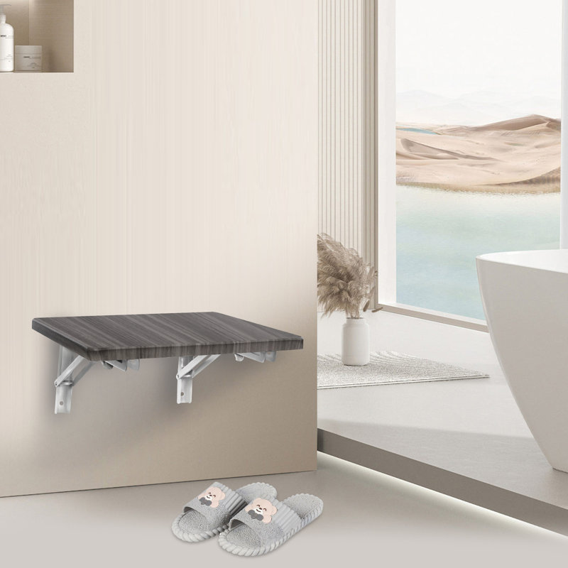 Banc de douche pliant, Gris