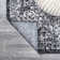 Modern Persian Boho Vintage Trellis Black/Ivory Rug