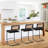 Krystalin Velvet Upholstered Cane Back Stool-1550285524-1550285525-1550285526