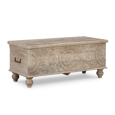 Banc de rangement en bois Keena