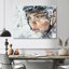 Portrait de joueur de hockey II - décor métallique, impression de hockey