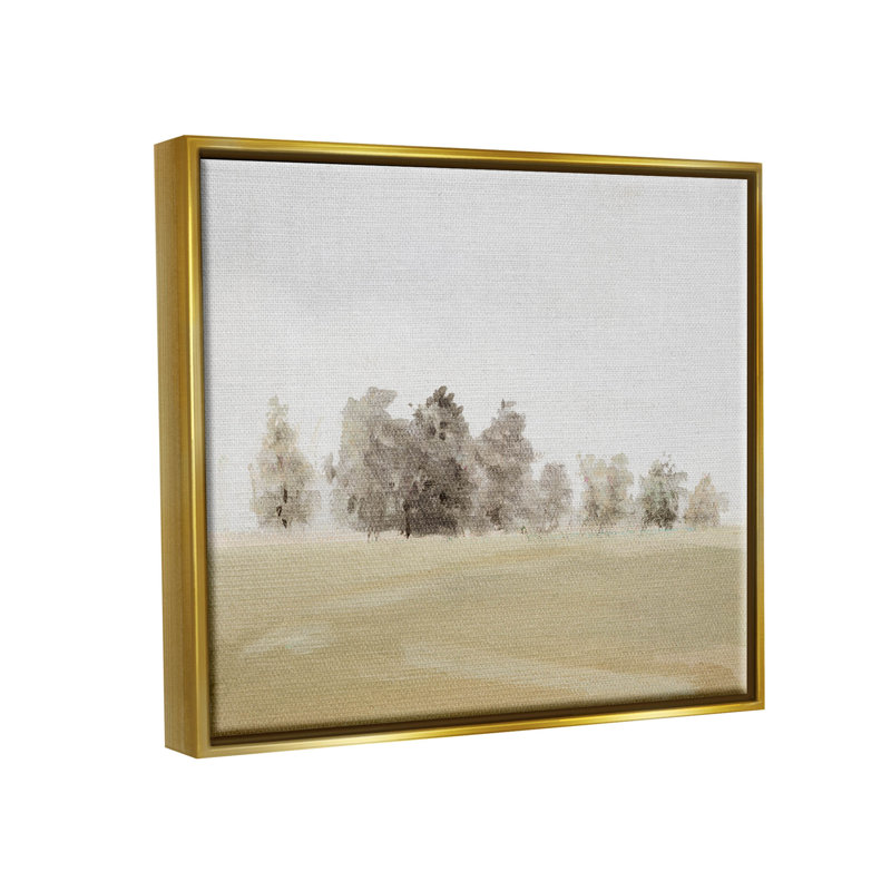 Abstrait abstrait brumeux, art de la giclée par Lanie Loreth, H 17 po x l 21 po x P 1,7 po, Cadre flottant métallique doré