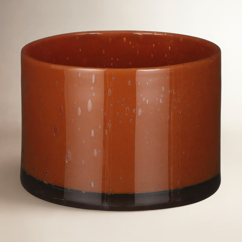 Golda Glass Table Vase, Brown, 6.3" H x 9" W x 9" D