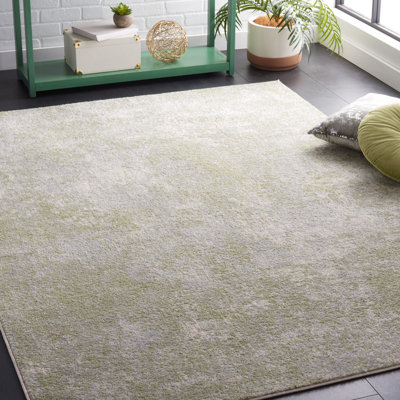 Tapis ivoire / sauge en polypropylène tissé à la machine Lorenco