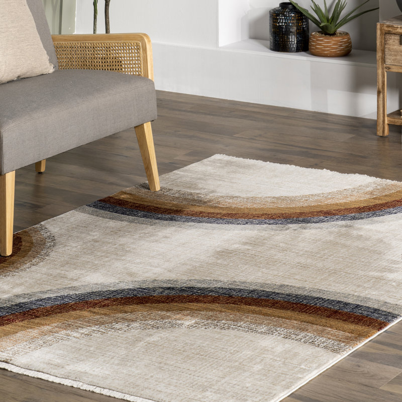 Waverley Distressed Circles Fringe Area Rug, Runner 2'8" x 8'