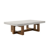 Keven Faux Concrete Top Rectangular Coffee Table