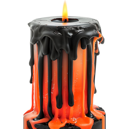 SP13189 Spooky fond de bougie de cire rouge et noir d'Halloween découpé en carton debout