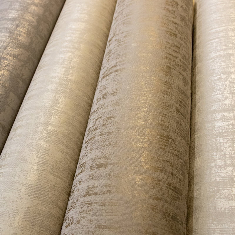 Zeus Geometric 3D Embossed Metallic 10M X 53Cm Wallpaper Roll, Taupe