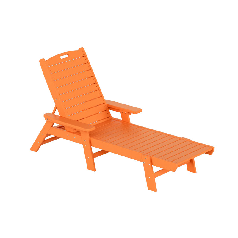 Chaise longue simple inclinable Laguna, Orange