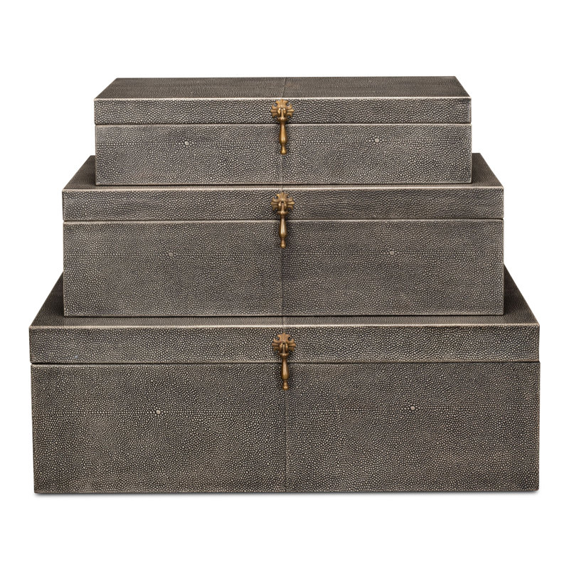 Shagreen Accent, Black Shagreen Antique