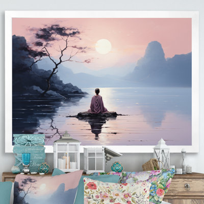 «Peach Buddhism Buddhist Serenity I», reproduction d'art sur toile