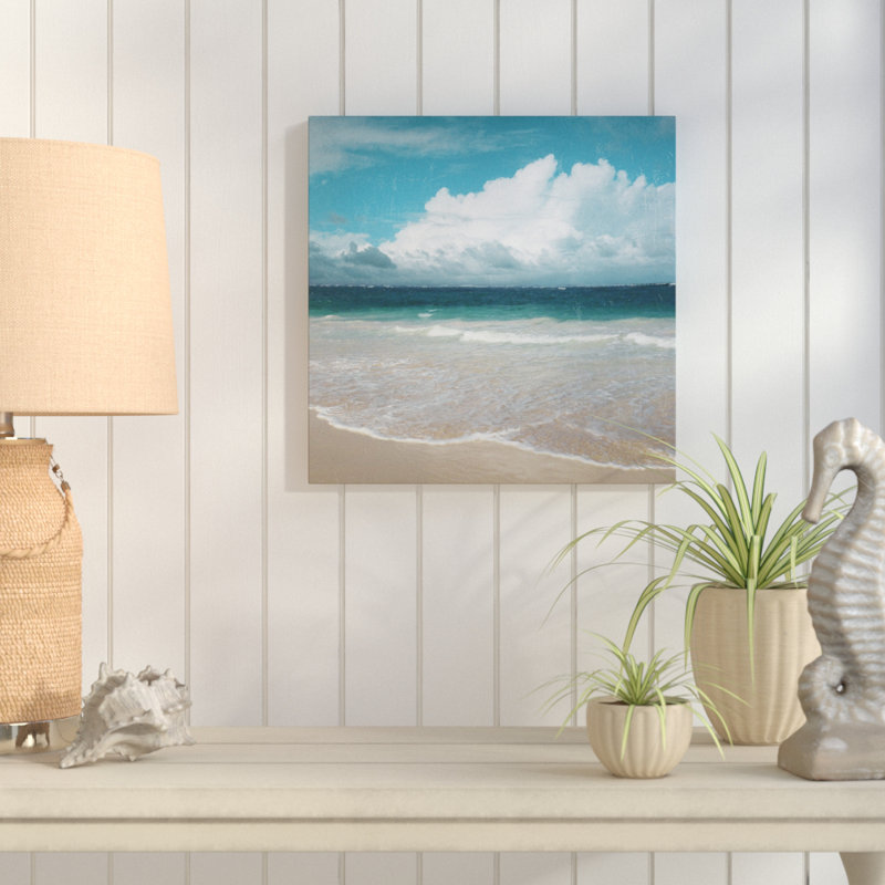 Beach Waves - photographie, H 16 po x l 16 po x P 1,5 po, Toile tendue
