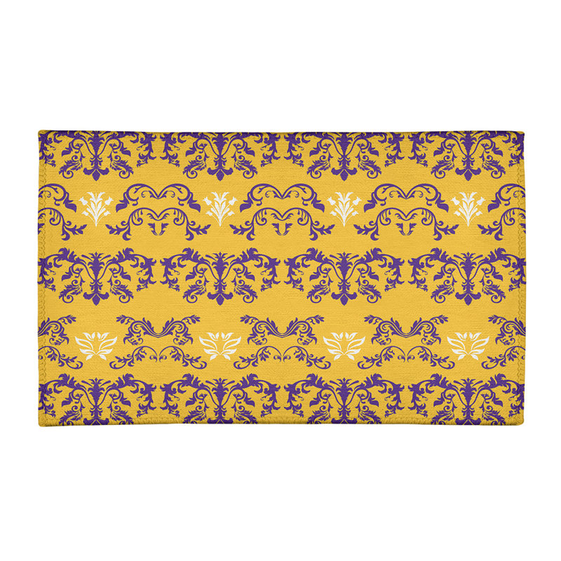 Damask Indoor Rug, Rectangle 3' x 5'