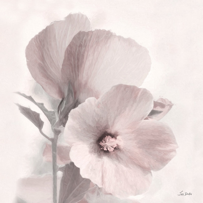 Hibiscus sur toile par Lori Deiter, H 30 po x l 30 po x P 1,25 po