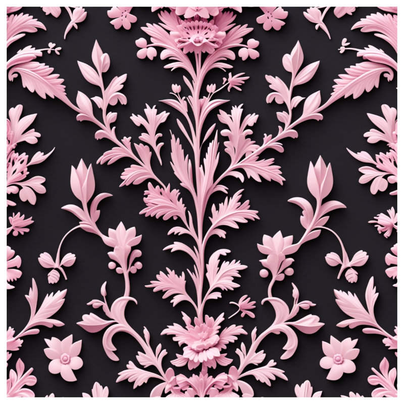 Édredon rose à motif floral, Twin