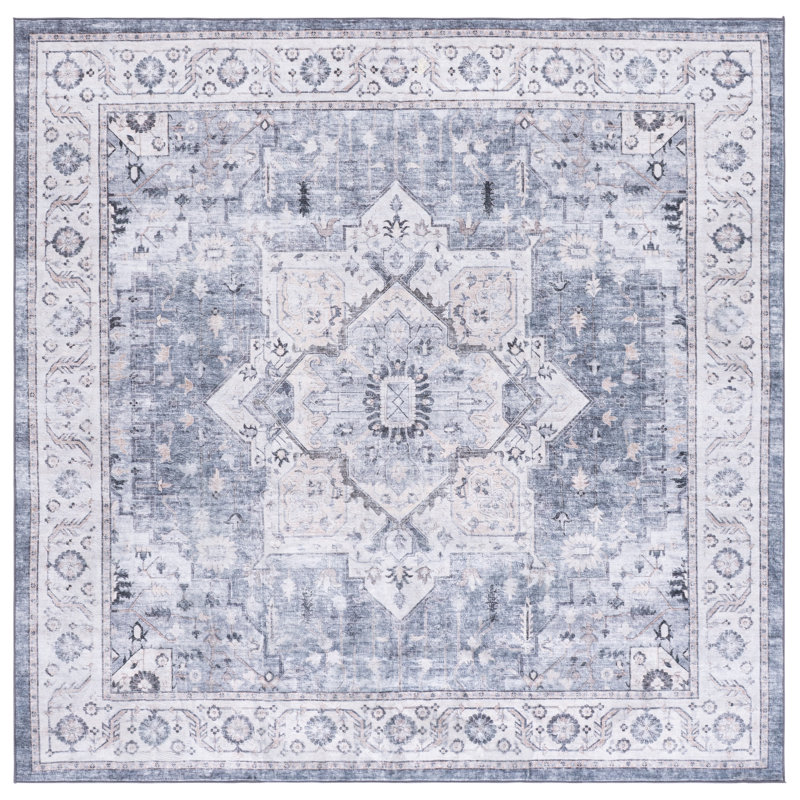 Arizona Performance Machine Washable Oriental Indoor Rug, Square 6'
