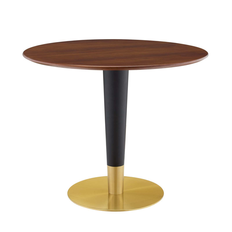 Table de salle à manger Zinque, Noyer, l 35,5 po x L 35,5 po pi, 30"