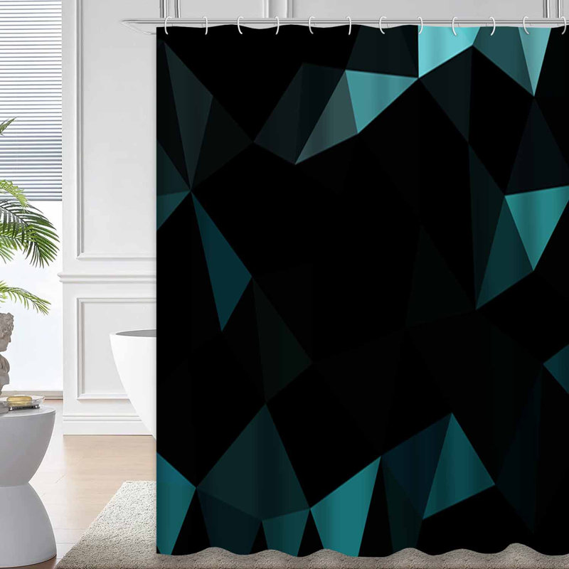 Rideau de douche avec 12 crochets, L 72 po x l 78 po