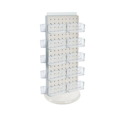 20 Pocket, Revolving Pegboard Gift Card Kit for Countertop 8"W x 21"H