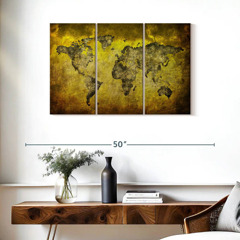 Aliaz World Is Your Oyster Map, 24" H x 38" W