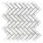 13" x 12" Marble Herringbone Mosaic Wall & Floor Tile-88770430