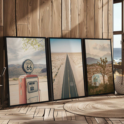Ensemble de 3 impressions sur toile Marble Canyon Trio